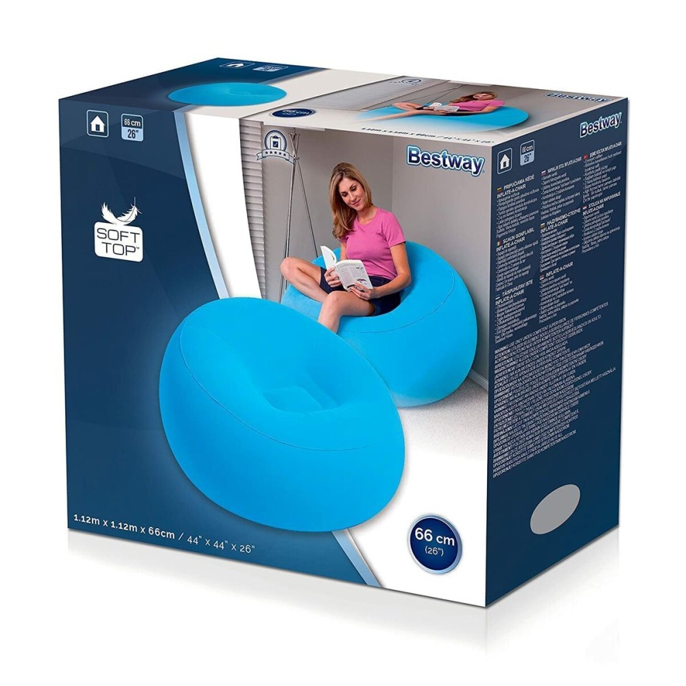 Inflatable Armchair Bestway Fashion 112 x 112 x 66 cm 122 x 122 x 66 cm