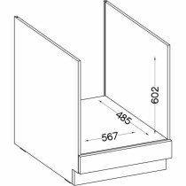 Backofenschrank Grau 60 x 51,6 x 85 cm