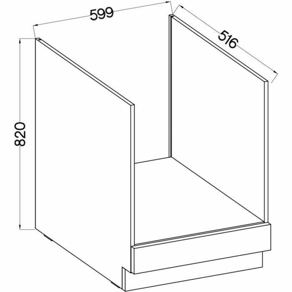 Oven housing Grey 60 x 51,6 x 85 cm