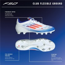 Chaussures de Football pour Adultes Adidas F50 Club Blanc