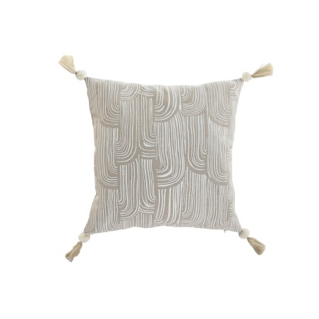 Coussin Home ESPRIT Blanc Beige Imprimé Boho 45 x 45 cm