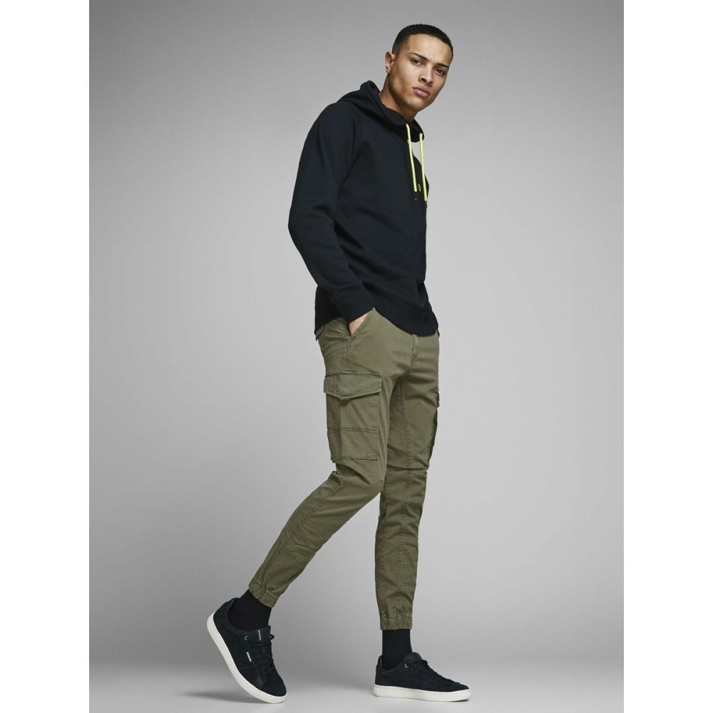 Trousers Jack & Jones JPSTPAUL FLAKE CARGO 12141844 Green
