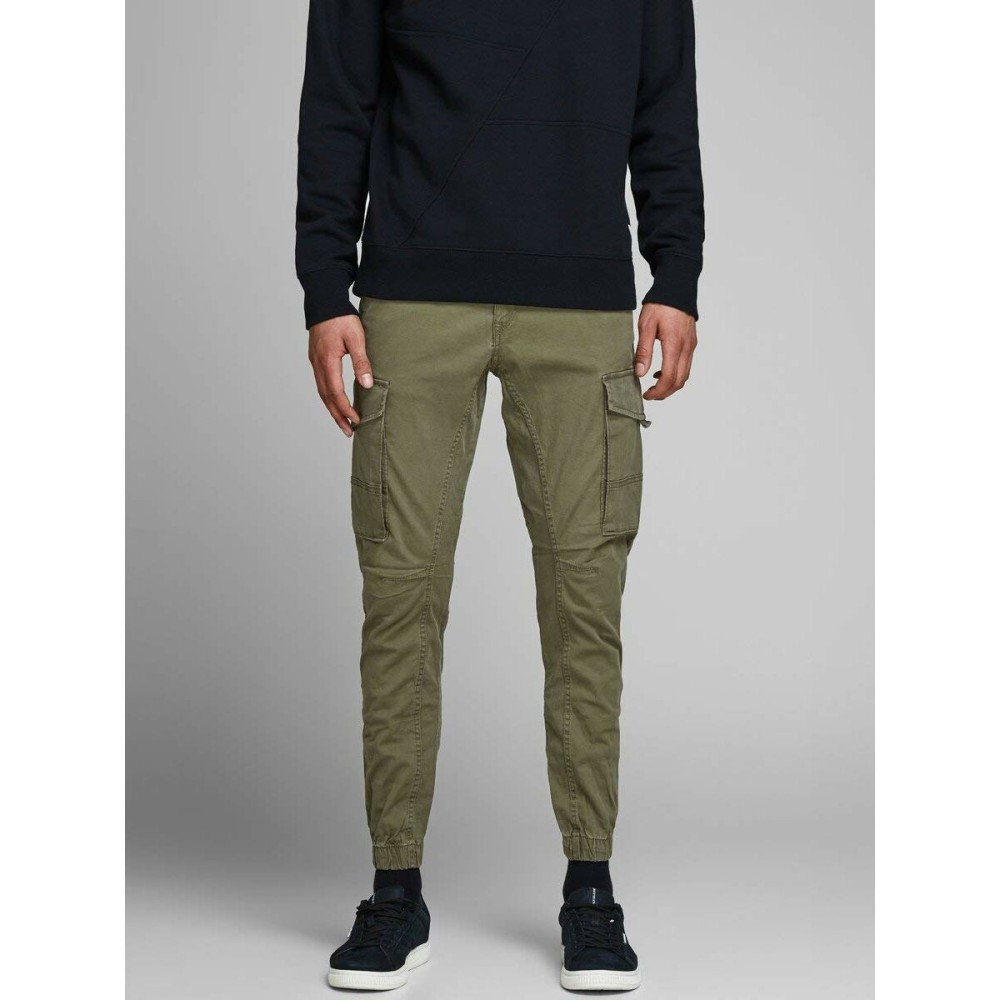Trousers Jack & Jones JPSTPAUL FLAKE CARGO 12141844 Green