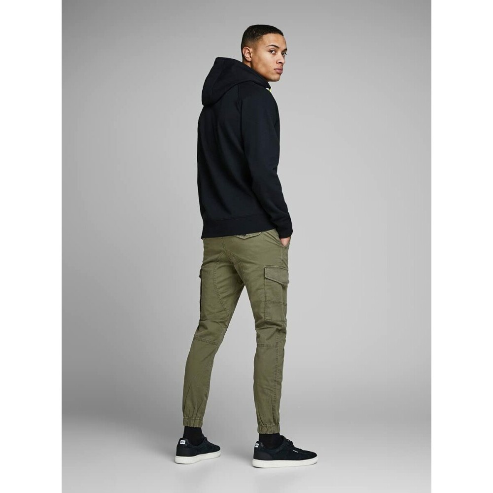 Trousers Jack & Jones JPSTPAUL FLAKE CARGO 12141844 Green