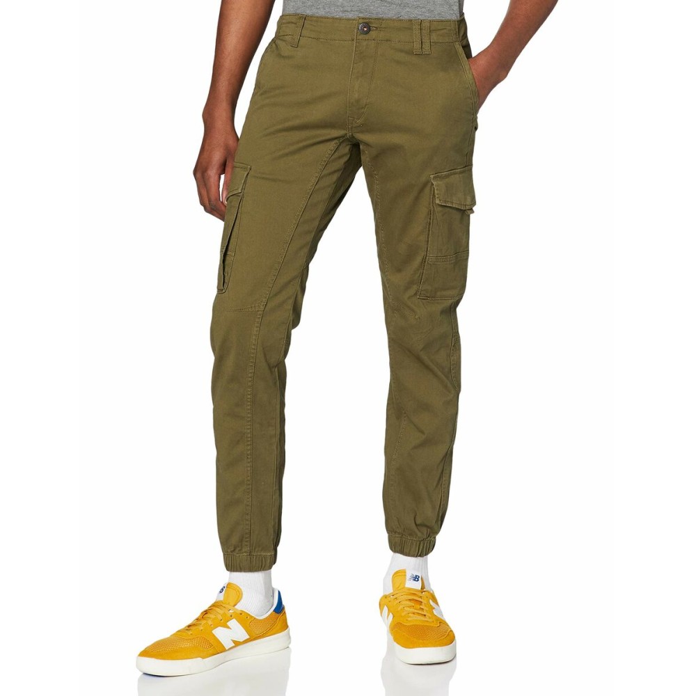Trousers Jack & Jones JPSTPAUL FLAKE CARGO 12141844 Green