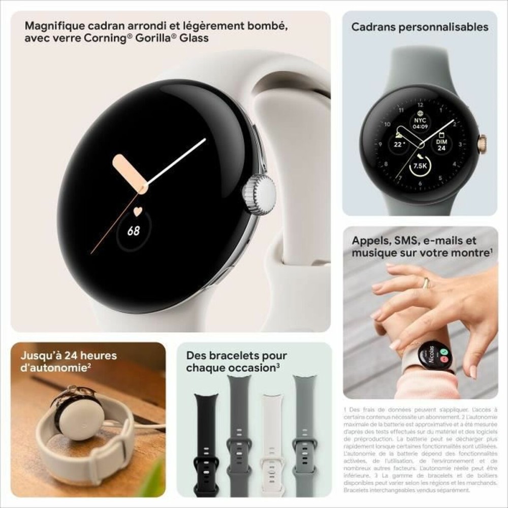 Montre intelligente Google Gris Argenté 1,2" 1,6"