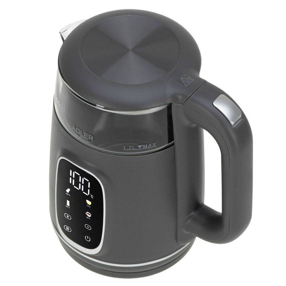 Wasserkocher Adler AD 1305gs Grau Silberfarben 2200 W 1,7 L