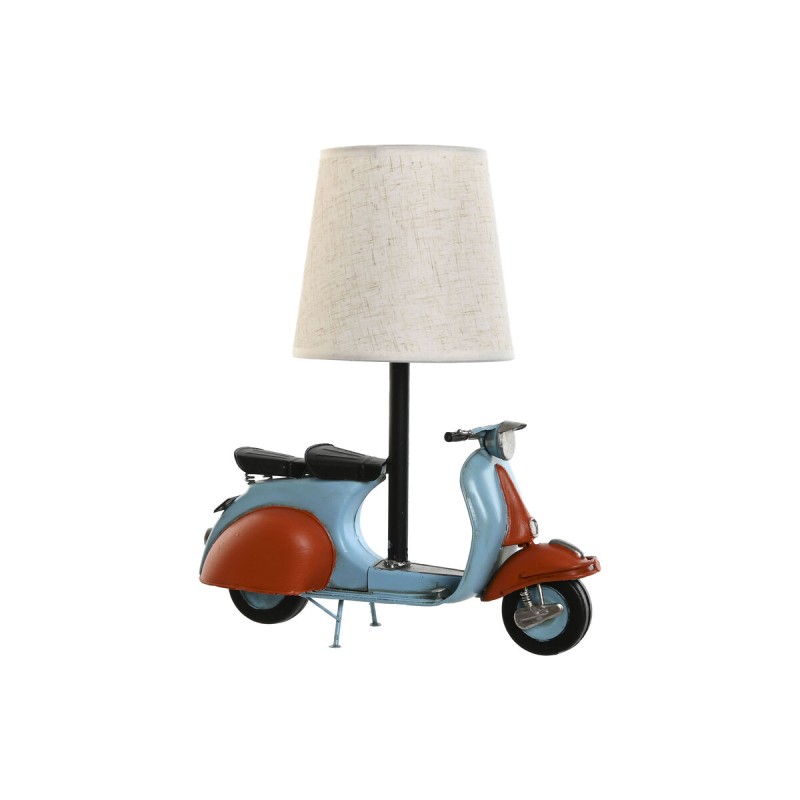 Tischlampe Home ESPRIT Blau Orange Leinen Metall 31 x 15 x 34 cm