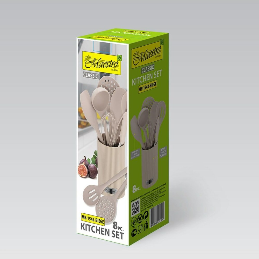 Ensemble de couteaux de cuisine et support Feel Maestro MR-1542-BIEGE