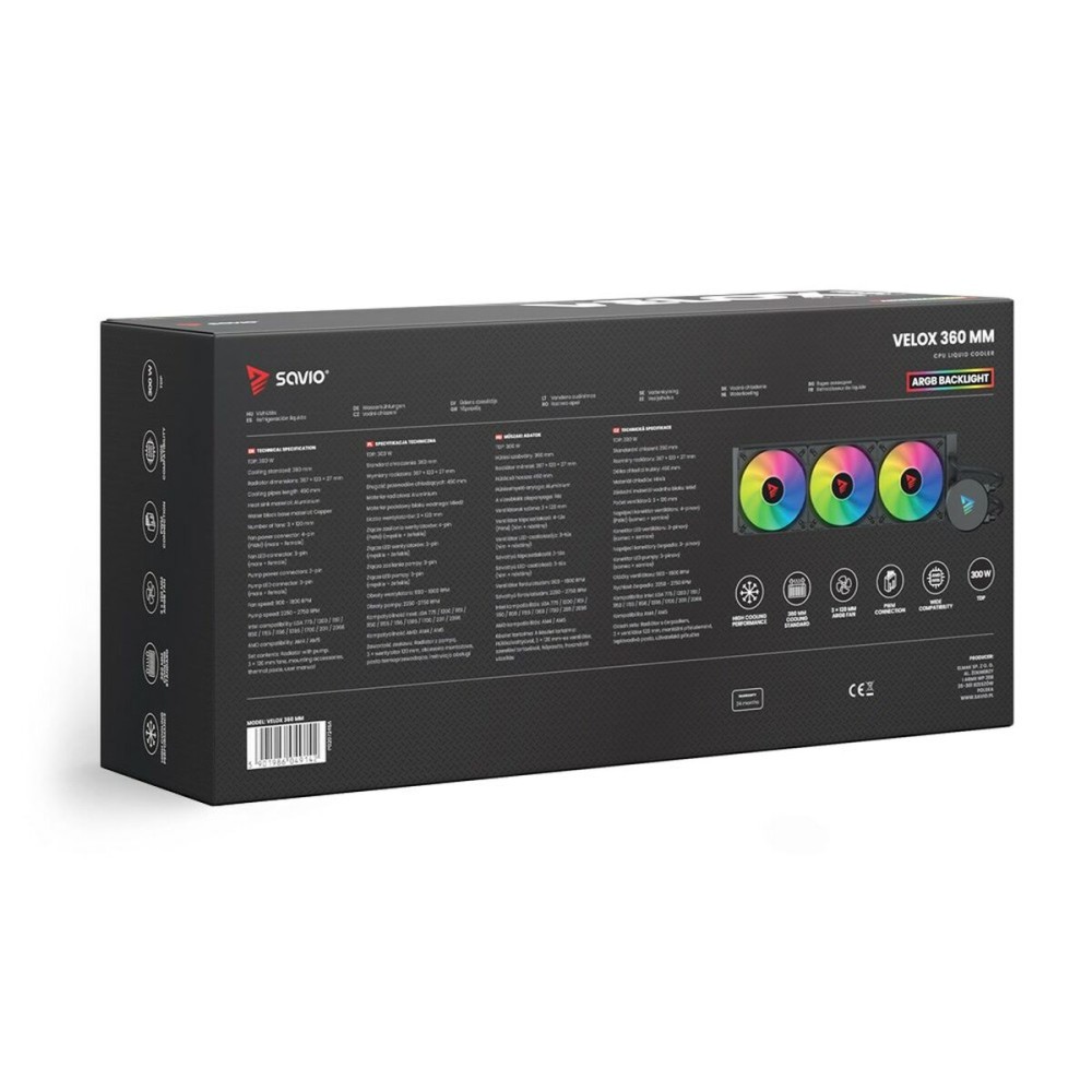 Liquid Refrigeration Kit Savio VELOX 360 MM