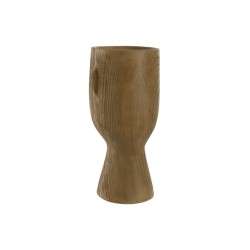 Vase Home ESPRIT Brown Resin Face 15 x 15 x 31 cm