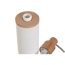 Distributeur de Savon Home ESPRIT Blanc Naturel Résine Bambou 8 x 7 x 21 cm