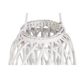 Candleholder Home ESPRIT White wicker Crystal 34 x 34 x 80 cm