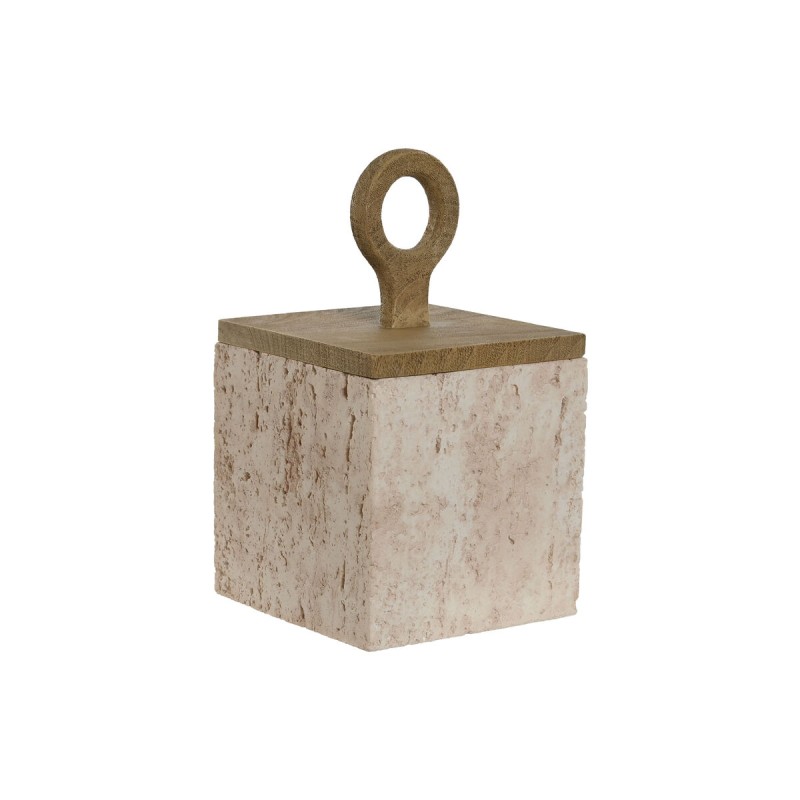 Jewelry box Home ESPRIT Beige Resin 12 x 12 x 21 cm