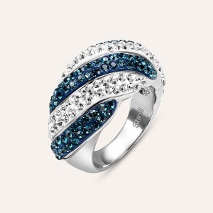 Damenring Stroili 1694735 Silberfarben Blau