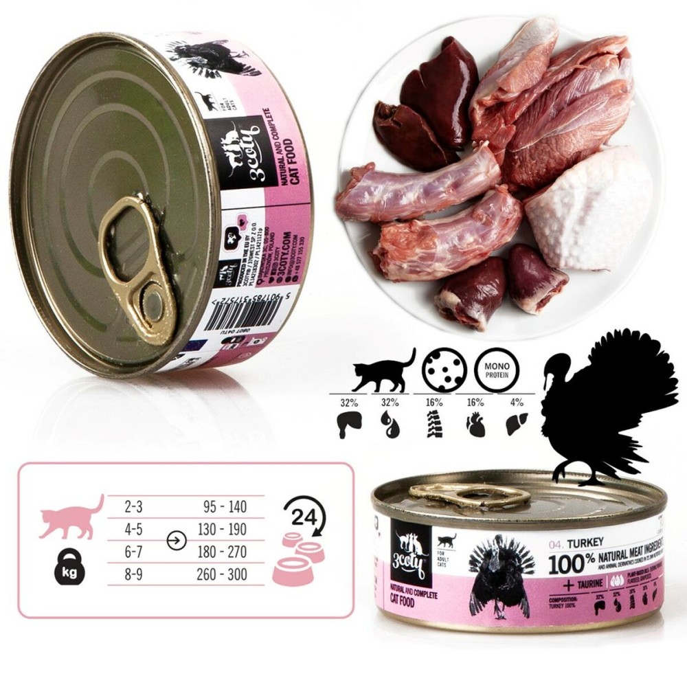 Katzenfutter 3COTY Truthahn 80 g