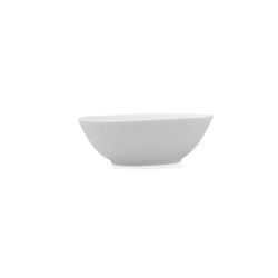 Bol Bidasoa Fosil Blanc Céramique Oblongue 14 x 12,4 x 4,8 cm (12 Unités)