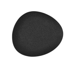 Flat Plate Bidasoa Fosil Black Ceramic Oval 22,8 x 20,1 x 2,2 cm (9Units)