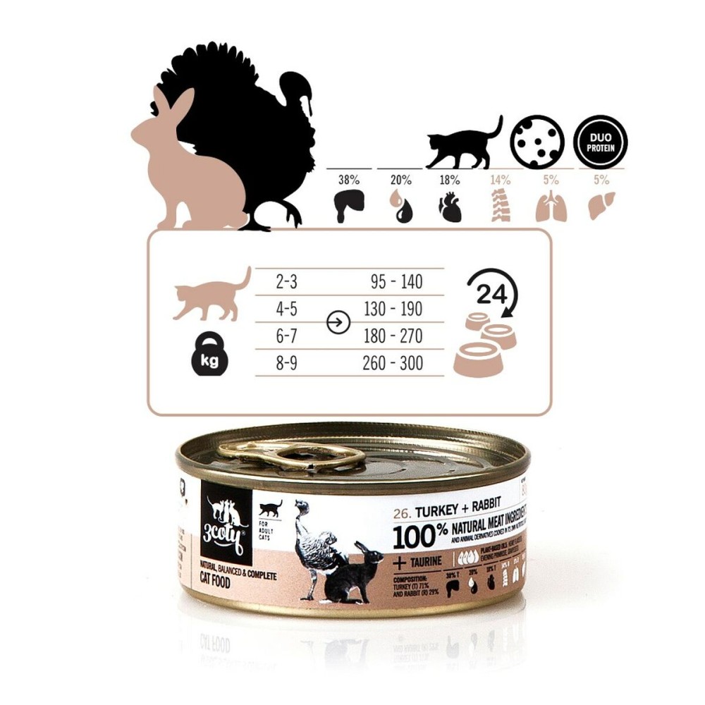 Katzenfutter 3COTY Truthahn 80 g