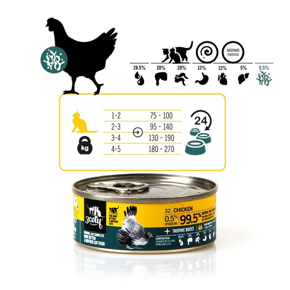 Katzenfutter 3COTY Huhn 80 g