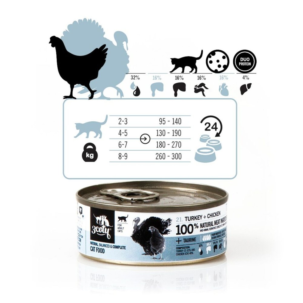 Katzenfutter 3COTY Truthahn 80 g