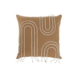 Coussin Home ESPRIT Blanc Moutarde Boho 45 x 45 cm