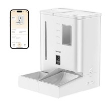 Cat Feeder Sponge White Black Plastic
