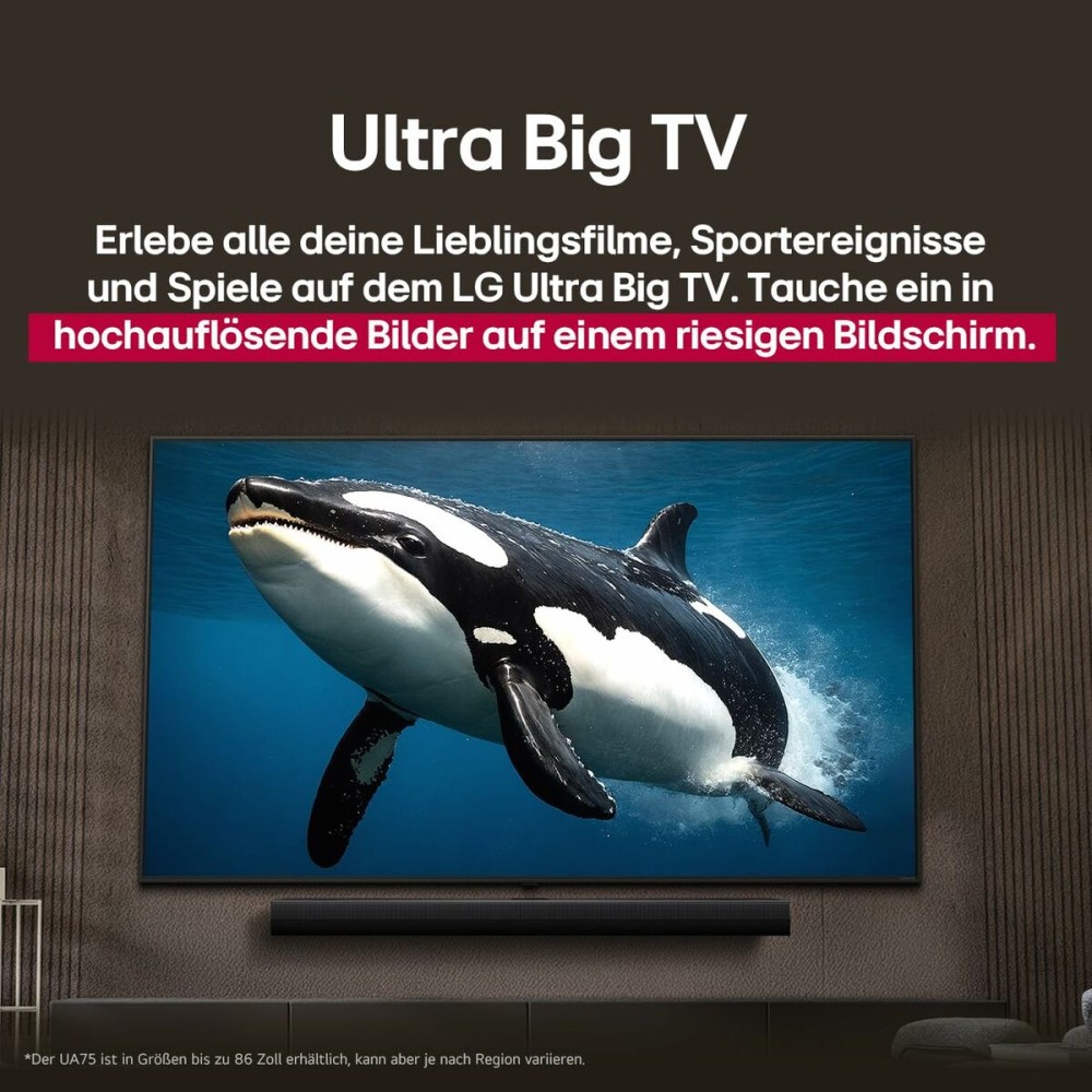 TV intelligente LG 86UA75006LA.AEUQ 4K Ultra HD 86" LED HDR D-LED