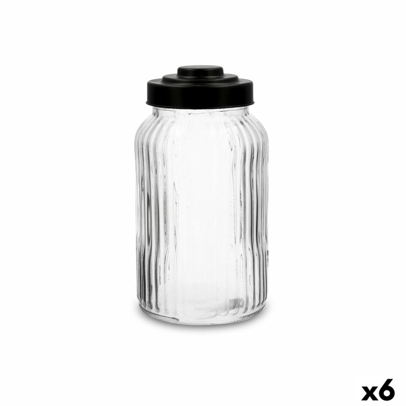 Bocal Quid Maison Transparent verre 1,25 L (6 Unités)