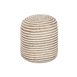 Repose-pied Home ESPRIT Jute Bois d'eucalyptus 40 x 40 x 45 cm