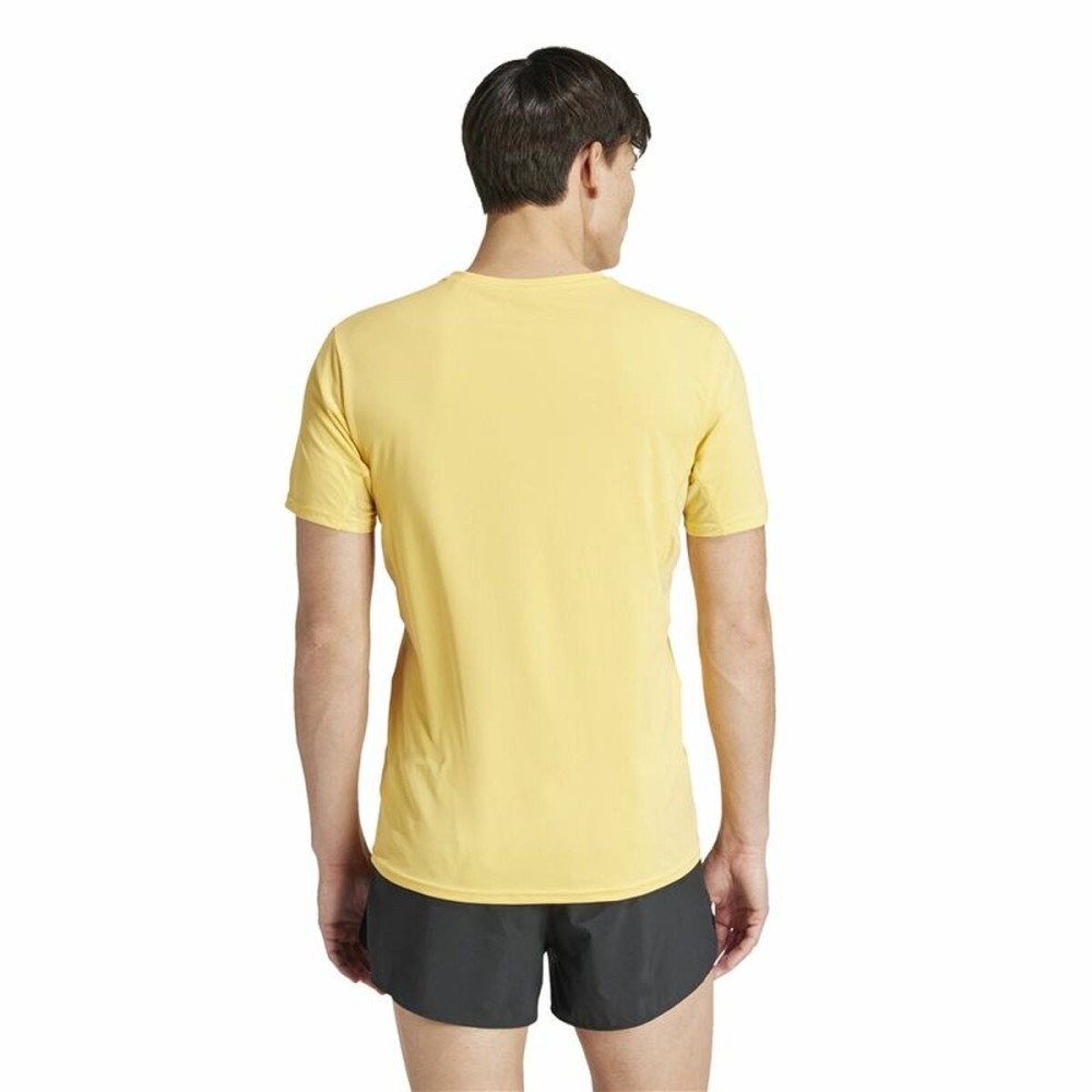 Herren Kurzarm-T-Shirt Adidas Adizero Essentials Gelb