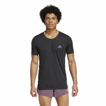 Herren Kurzarm-T-Shirt Adidas Adizero Running Schwarz