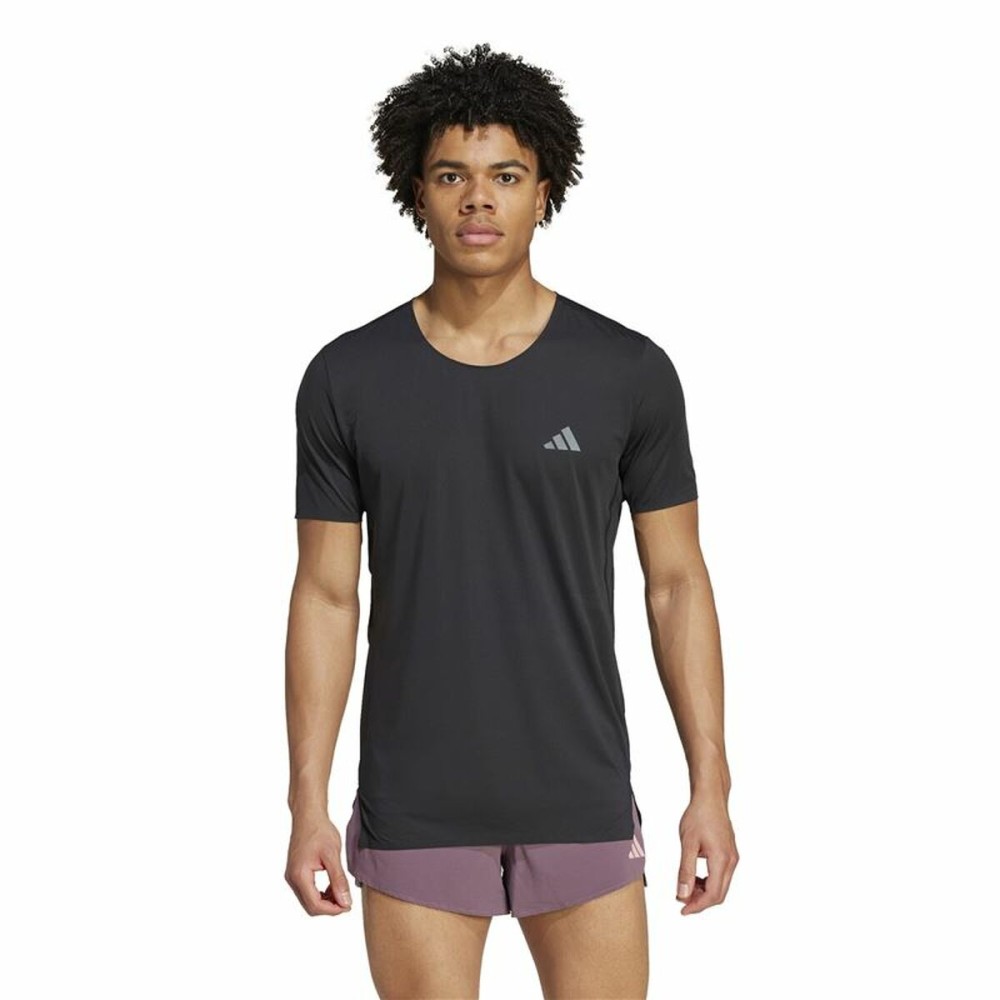 Herren Kurzarm-T-Shirt Adidas Adizero Running Schwarz