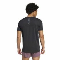 Herren Kurzarm-T-Shirt Adidas Adizero Running Schwarz