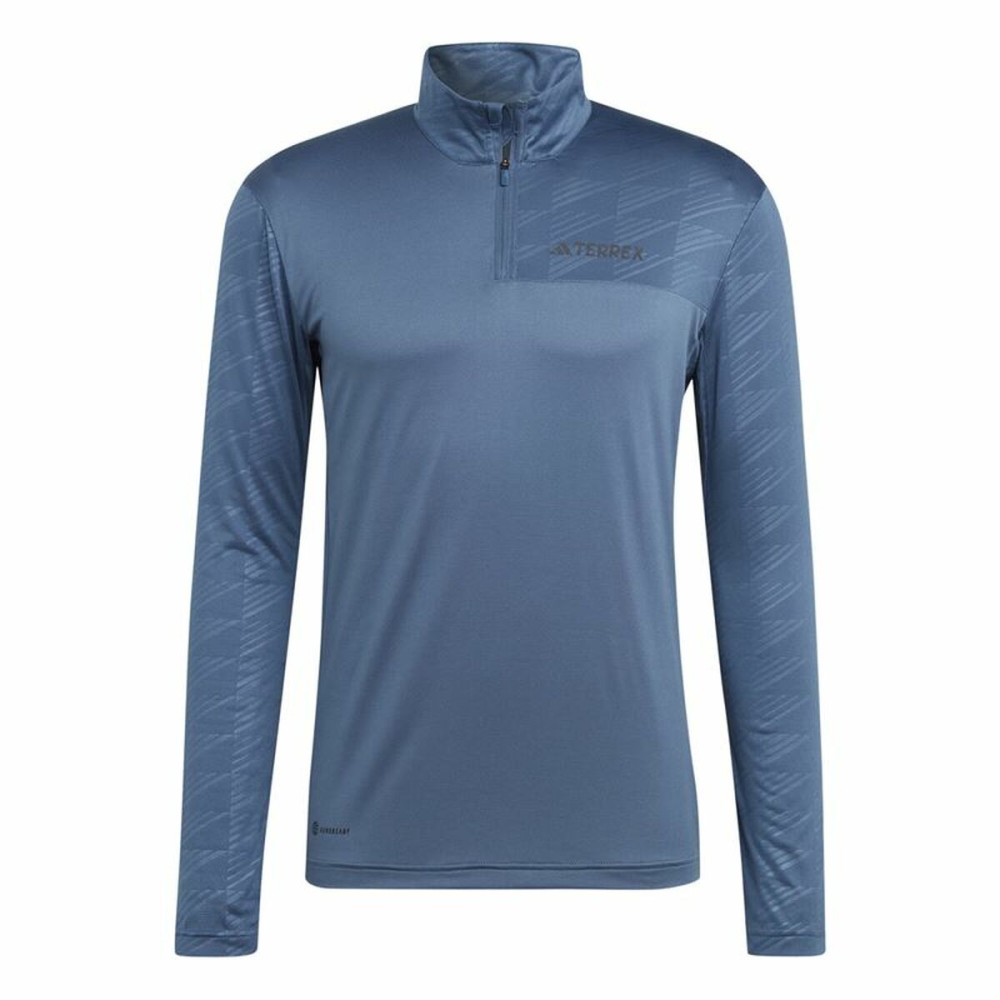 T-shirt à manches longues homme Adidas Multi Half Zip Ls Bleu