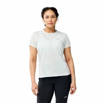 Men’s Short Sleeve T-Shirt Brooks Sprint Free Sleeve White Light Blue