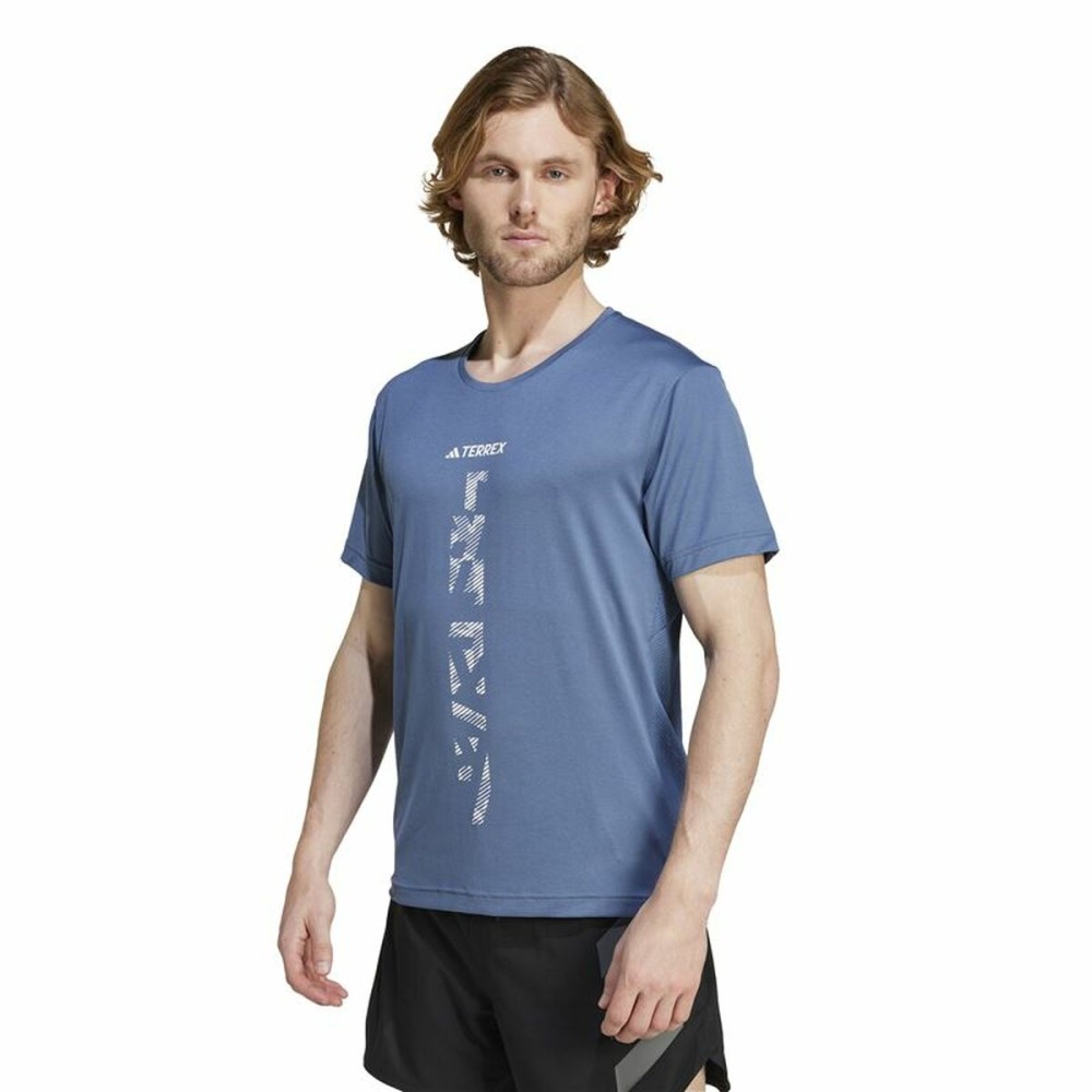 Herren Kurzarm-T-Shirt Adidas Terrex Agravic Blau