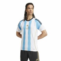 Fußballtrikot T-Shirt Adidas Messi Training Jersey Weiß Blau
