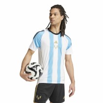 Fußballtrikot T-Shirt Adidas Messi Training Jersey Weiß Blau