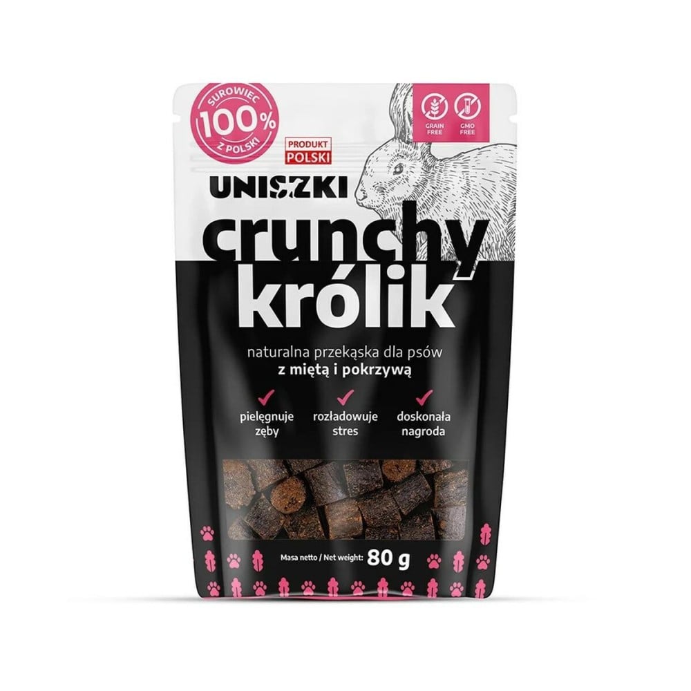 Snack pour chiens Uniszki Crunchy Conejo con Menta y Ortiga Lapin 80 g