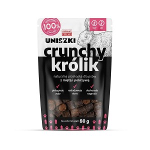 Hundesnack Uniszki Crunchy Conejo con Menta y Ortiga Hase 80 g