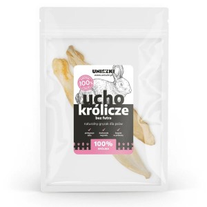 Hundesnack Uniszki Oreja de conejo sin pelo Hase 2 x 60 g