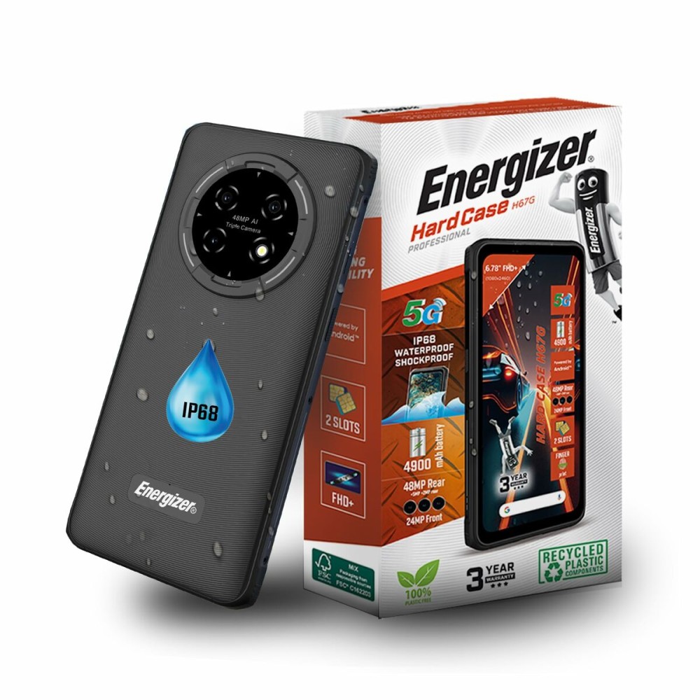Téléphone portable pour personnes âgées Energizer H67GEU Octa Core 4 GB RAM 128 GB Noir 6,78"