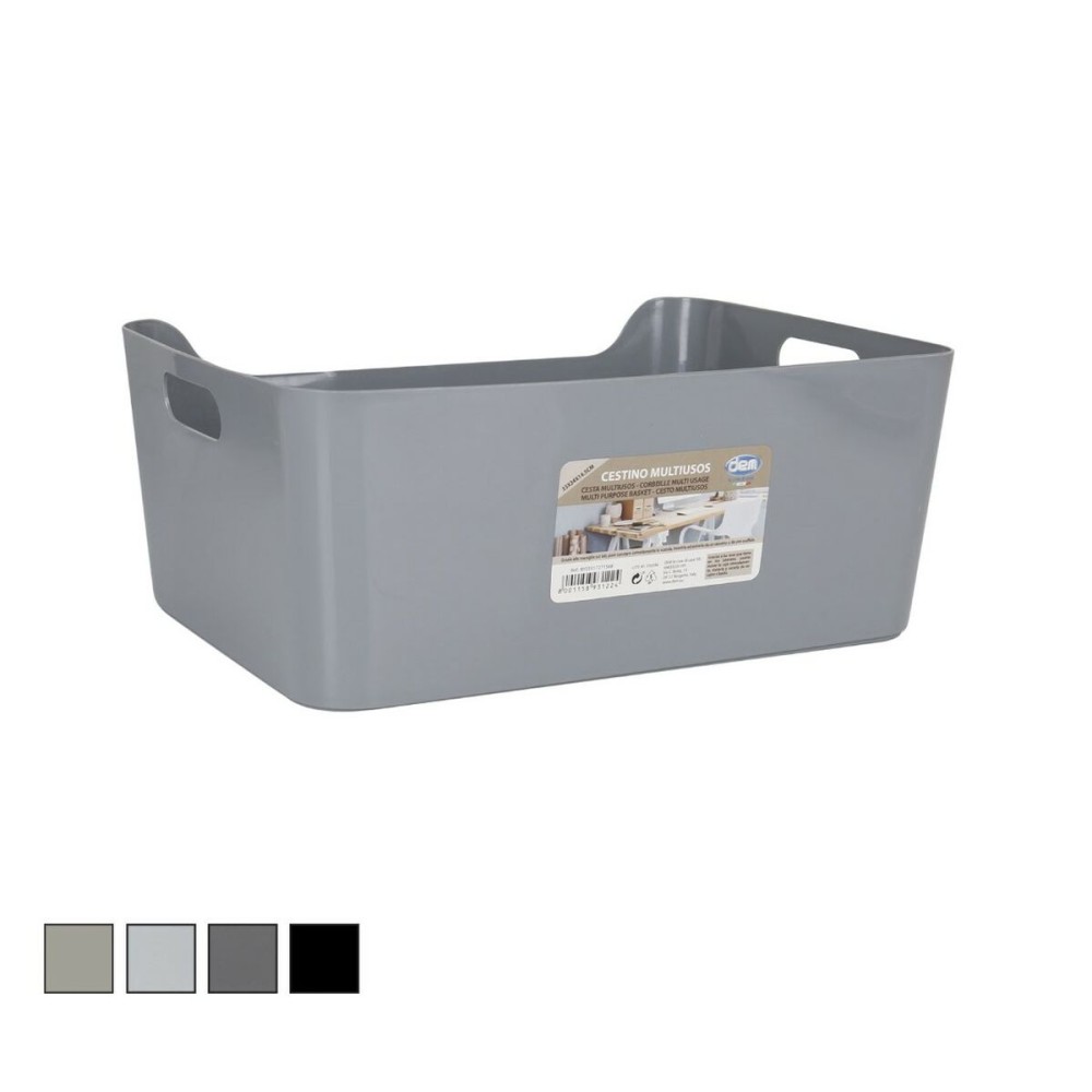 Panier Multi-usages Dem 33 x 24 x 14,5 cm Avec des poignées (12 Unités)