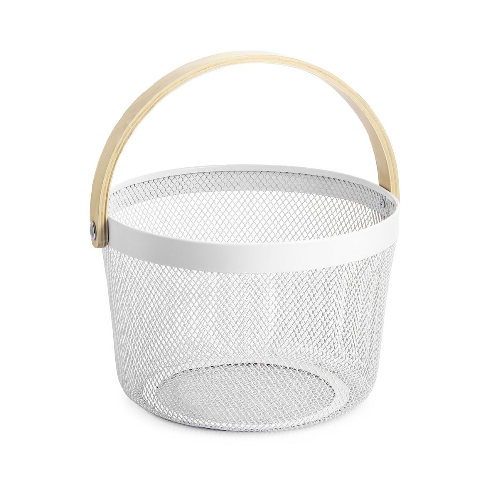 Multi-purpose basket Confortime Wood Metal 25,5 x 17,5 cm (6 Units)