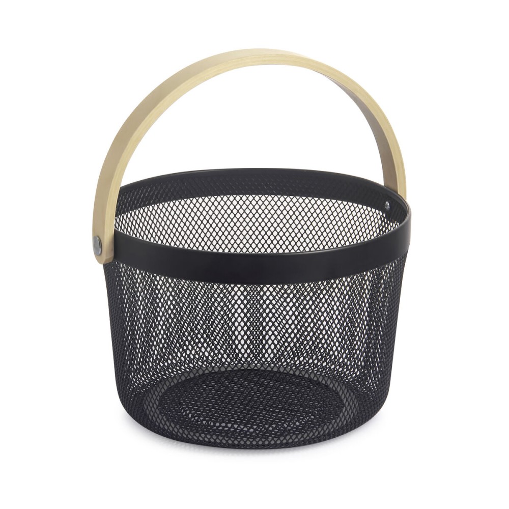 Multi-purpose basket Confortime Wood Metal 25,5 x 17,5 cm (6 Units)