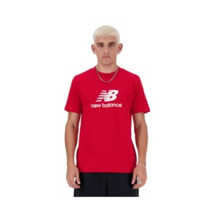 Herren Kurzarm-T-Shirt New Balance LOGO MT41502 TRE Rot