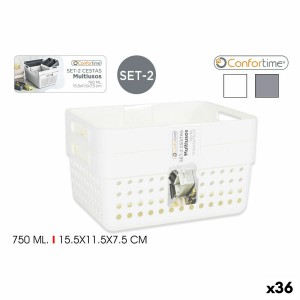 Panier Multi-usages Confortime 144943 15,5 x 11,5 x 7,5 cm 2 Pièces (36 Unités)