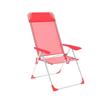 "Marbueno Chaise Pliante 5 Positions Aluminium avec Coussin Corail Plage et Piscine 69X58X110 cm 10360"