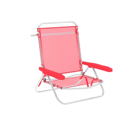 "Marbueno Chaise Pliante 5 Positions Aluminium Corail Plage et Piscine 63X76X78 cm 10358"